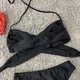 Женский раздельный купальник с кольцом на плавках Strap черный размер S - изображение 6