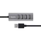 USB-хаб адаптер Hoco HB1 Line Machine Tarnish (5 Вт, 0.8 м, 4 USB) - Темно Серый - изображение 3