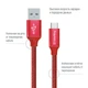 Кабель ColorWay USB - USB Type-C (M/M), 1 м, Red (CW-CBUC003-RD) - изображение 2