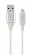 Кабель Cablexpert USB - micro USB (M/M), 2.1 А, премиум, 2 м, белый (CC-USB2B-AMmBM-2M-BW2) - изображение 1
