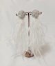Серьги из перьев Ksenija Vitali White SP-00013 - изображение 3