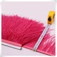 Перья страуса на ленте KV Feathers 10-15 см, малиновый, 1 м PS031 - изображение 1