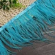 Перья страуса на ленте KV Feathers 10-15 см, голубой, 1 м PS003 - изображение 1