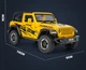 Модель автомобиля Jeep Wrangler 1:20 внедорожник открытый багажник желтый - изображение 2