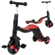 Самокат-велобег scooter 3в1 с педалями красный без упаковки самокат-велобег-велосипед - зображення 1