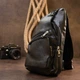 Чоловіча сумка крос боді з екошкіри для документів та міста Vintage bg205fash71 Чорна - зображення 9