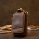 Вместительная сумка мужская поясная Vintage Bag 20419 Коричневая - изображение 6
