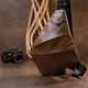 Чоловіча сумка слінг з екошкіри для документів та міста Vintage bg205fash66 Темно Коричнева - зображення 10