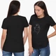Футболка женская Контурный минимализм (Contour minimalism)&nbsp; (8976-1359-3) L Черная - изображение 4