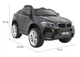 Електроавтомобіль Ramiz BMW X6M 2х6 Black 3+ PA.JJ2199.CZ - зображення 3