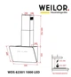 Вытяжка weilor wds 62301 r bl 1000 led - изображение 7