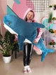 Мягкая игрушка Огромная Aкула Синяя 140 см - изображение 3