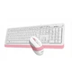 Комплект (клавиатура, мышь) A4Tech F1010 White/Pink USB - изображение 3