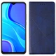 Чохол-книжка Lines Leather для Xiaomi Redmi 9 Blue - зображення 1