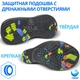Аквашузы женские VelaSport (Размер 40-41) тапочки для моря, Стопа 25,3-26,6 см. Унисекс обувь Коралки Черные - изображение 5