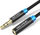 Кабель Vention Audio 3.5 мм M - 3.5 мм F 5 м Black (65780841/VAB-B06-B500-M) - изображение 1