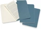 Набор записных книг Moleskine Cahier 9 x 14 см 3 шт по 64 страницы без линовки Голубой (8058647629612) - изображение 4