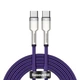 Кабель Baseus Cafule Metal Type-C to Type-C PD 100W 2M Фиолетовый (CATJK-D05) - изображение 1