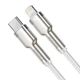 Кабель Baseus Cafule Series Metal Data Cable Type-C to iP PD 20W 2m White (CATLJK-B02) - изображение 3