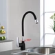 Смеситель для кухни с гибким изливом Frap F4453-04 Черный/Хром - изображение 2