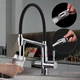 Смеситель для кухни Gappo G4398-7 на две воды Черный/Хром - изображение 3