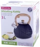 Чайник Kamille Whistling Kettle Black 3л из нержавеющей стали со свистком, черный (KM-1076) - изображение 7