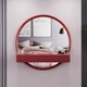 Туалетный столик с зеркалом и пуфом Fenster Камри Красный - изображение 2