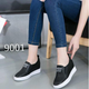 Слипоны летние перфорация на высокой танкетке экокожа 38, черные, Fashion, 9001 - изображение 7