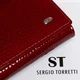 Женский кожаный кошелек на магнитах SERGIO TORRETTI W101-V-2 красный - изображение 3