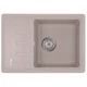 Мойка для кухни ZERIX гранитная ZS-6243S-06 620x435мм прямоугольная врезная с сифоном бежевая ZX4573 - изображение 1