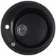 Мойка для кухни ZERIX гранитная ZS-510R-03 510x510мм круглая врезная с сифоном черная ZX4532 - изображение 1