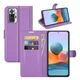 Чехол IETP для Xiaomi Redmi Note 10 Pro книжка кожа PU с визитницей сиреневый - изображение 1
