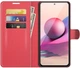 Чехол IETP для Xiaomi Poco M5s книжка кожа PU с визитницей красный - изображение 3