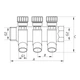 Колектор вентильний з фитингом KOER KR.1123-4 3/4"x4 WAYS (KR2831) - зображення 2