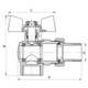 Кран с американкой 3/4" (KOER KR.228) угловой (KR0018) - изображение 2