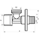 Кран для подключения сантехприборов 1/2"x3/4" (NF.1101) NOLF (NF2973) - изображение 2