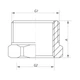 Футорка 1/2"х3/4" (хром) Koer KF.F0608.chr (KF0134) - изображение 2