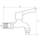 Кран для холодної води 1/2" MIXXUS BIB-03 (нерж. сталь) (SS0052) - зображення 2