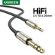 Аудіо кабель стерео HI-FI UGREEN AV127 AUX 3.5mm - 6.35mm Male, TRS, 1 / 4-1 / 8 дюйма 2 метра - зображення 2