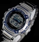 Наручные часы на солнечной батарее Casio W-S210HD-1AVDF Серебристые с темно-синим - изображение 4