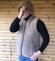 Жилетка из овечьей шерсти с капюшоном (44-58р.) Унисекс 4XL-56р. - изображение 1
