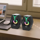 Колонки для комп'ютера F&T К8 USB 2.0 для ноутбука комп'ютерна акустика з підсвічуванням Чорні - зображення 3