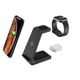 Док-станция 3-в-1 Wireless Charging Station беспроводная зарядка для iPhone / iWatch / AirPods (T-3) Black - изображение 2