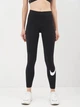 Спортивные леггинсы для фитнеса женские Nike W Nsw Essntl Gx Mr Lggng Swsh CZ8530-010 XL Черные (194502821628) - изображение 1