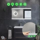 Прямоугольное зеркало с LED подсветкой 70 на 60 см, с тремя сенсорами, часами, подогревом и линзой с подсветкой, модель Ines La Mir (Inesg09) - изображение 2