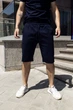 Мужские спортивные шорты классические льняные Flax Intruder XXL (52) Синий (IN - 00002 E) - изображение 9