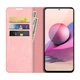 Чехол Taba Retro-Skin для Xiaomi Poco M5s книжка кожа PU с визитницей розовый - изображение 2