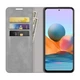 Чехол Taba Retro-Skin для Xiaomi Redmi Note 10 Pro книжка кожа PU с визитницей серый - изображение 4