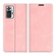 Чехол Taba Retro-Skin для Xiaomi Redmi Note 10 Pro книжка кожа PU с визитницей розовый - изображение 2