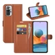 Чехол IETP для Xiaomi Redmi Note 10 Pro книжка кожа PU с визитницей коричневый - изображение 2
